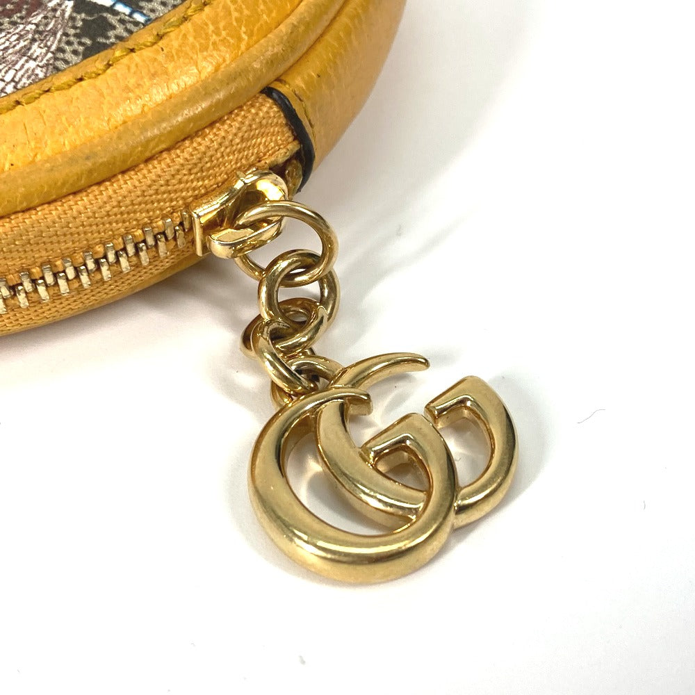 GUCCI Coin case 574840 GG Supreme Canvas yellow GG Marmont Sherry line Women Used Authentic