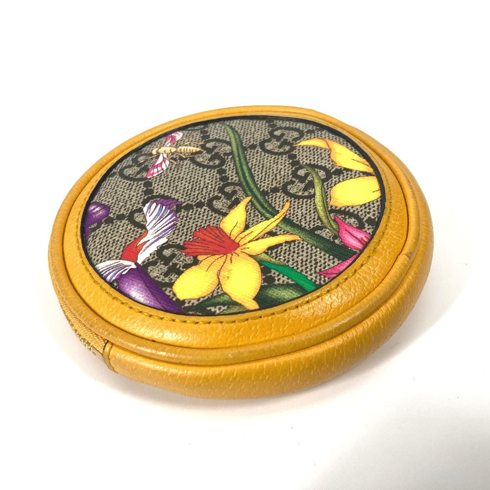 GUCCI Coin case 574840 GG Supreme Canvas yellow GG Marmont Sherry line Women Used Authentic