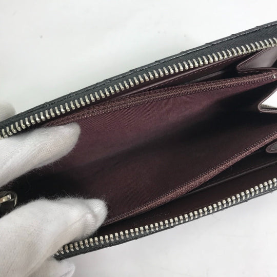 CHANEL Long Wallet Purse A50097 Caviar skin black CC COCO Mark Vstitch quilting Women Used Authentic