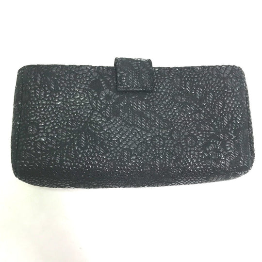 CHANEL Pouch leather black COCO Mark CC Women Used Authentic