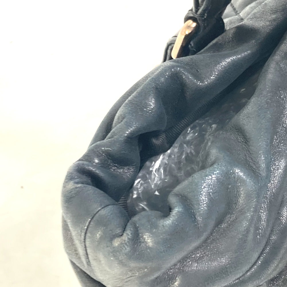 CHANEL Shoulder Bag leather black CC COCO Mark Matrasse quilting Women Used Authentic