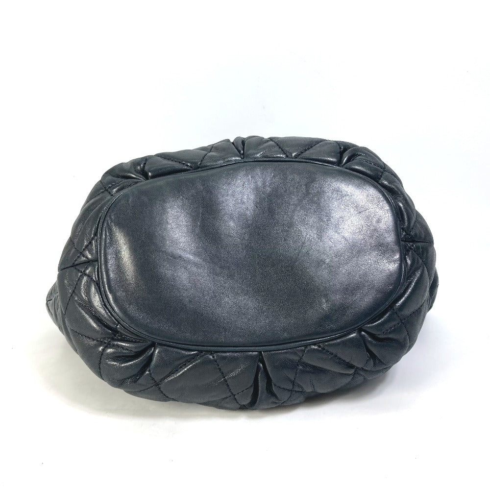 CHANEL Shoulder Bag leather black CC COCO Mark Matrasse quilting Women Used Authentic