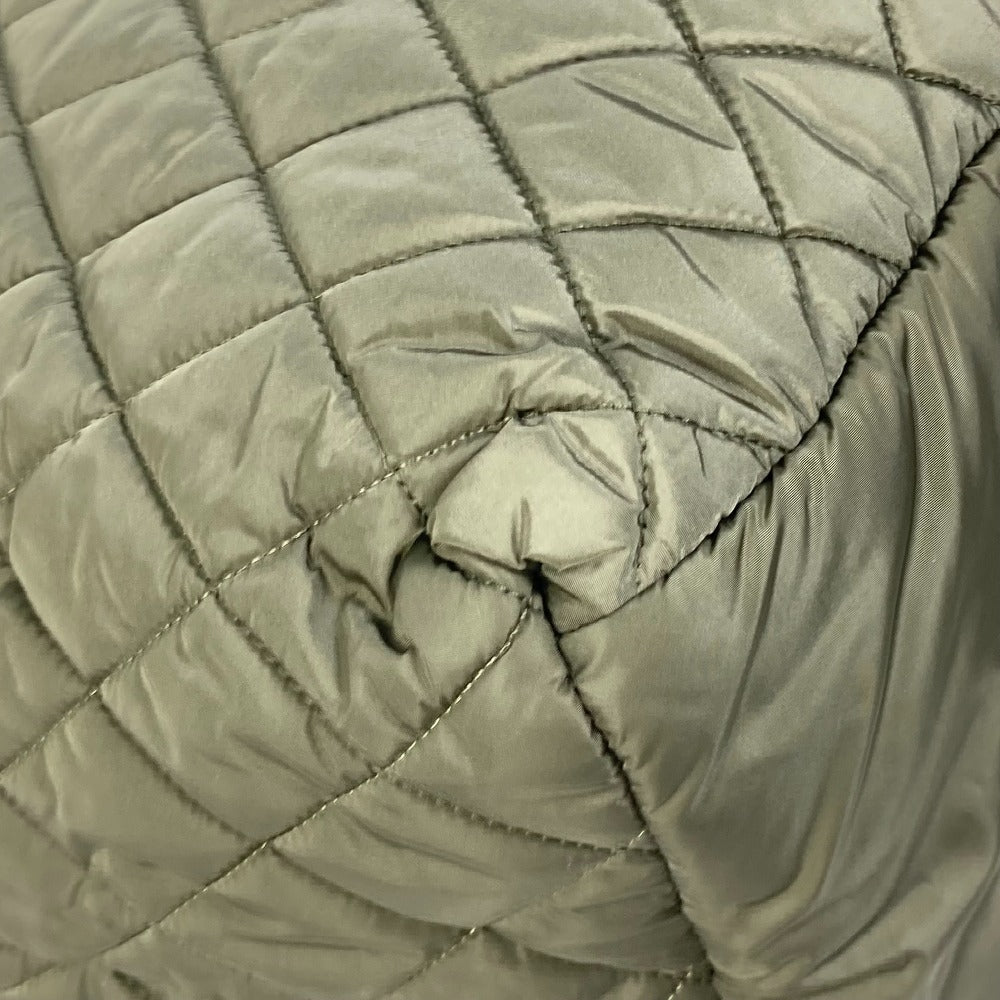 CHANEL Tote Bag A48611 Nylon khaki quilted shawl Cococoon Women Used Authentic