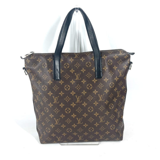 LOUIS VUITTON Tote Bag M40388 Monogram macacer canvas Brown Monogram macacer Kitan mens Used Authentic