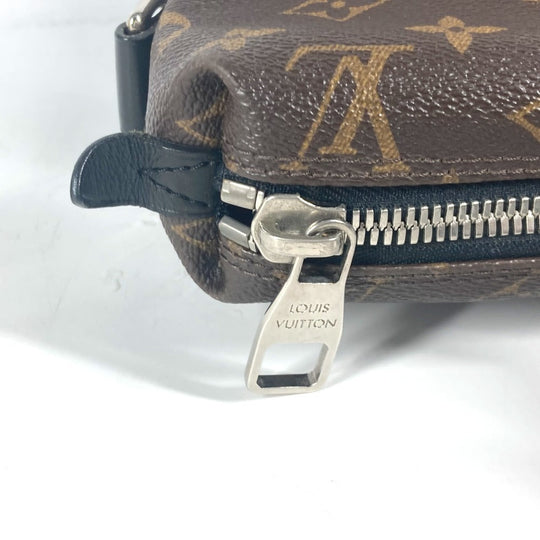 LOUIS VUITTON Tote Bag M40388 Monogram macacer canvas Brown Monogram macacer Kitan mens Used Authentic