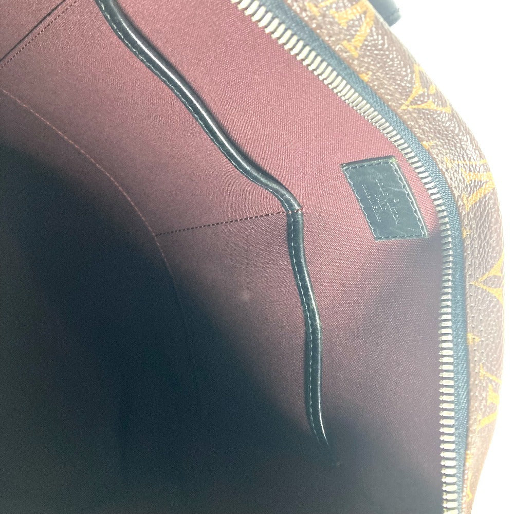 LOUIS VUITTON Tote Bag M40388 Monogram macacer canvas Brown Monogram macacer Kitan mens Used Authentic