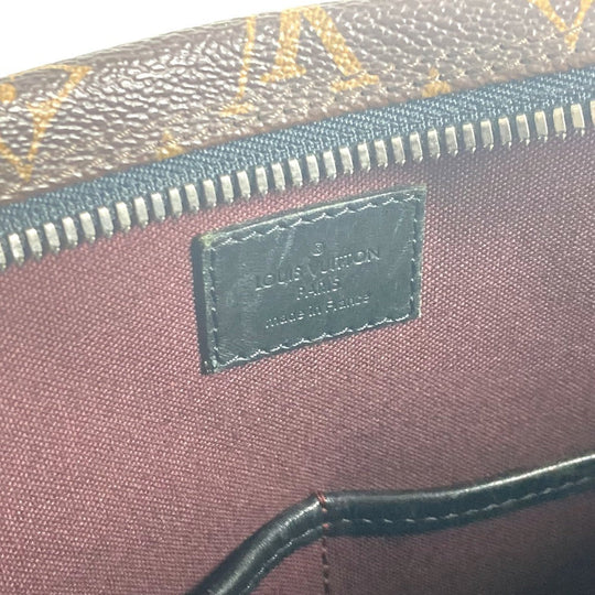 LOUIS VUITTON Tote Bag M40388 Monogram macacer canvas Brown Monogram macacer Kitan mens Used Authentic
