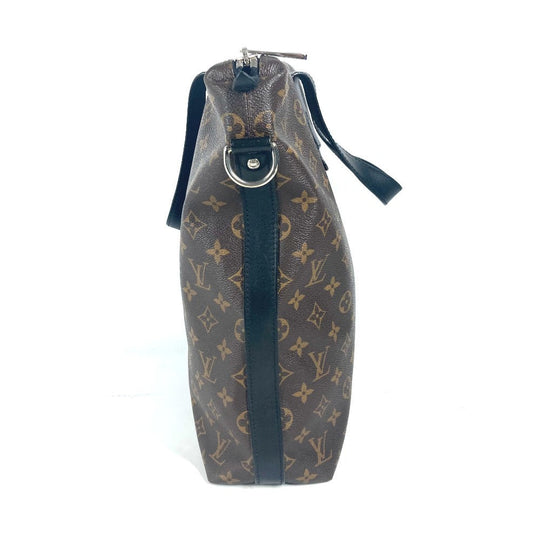 LOUIS VUITTON Tote Bag M40388 Monogram macacer canvas Brown Monogram macacer Kitan mens Used Authentic
