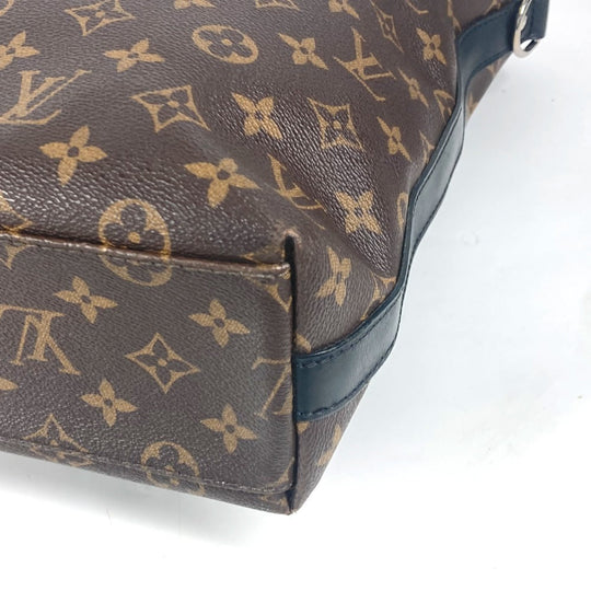 LOUIS VUITTON Tote Bag M40388 Monogram macacer canvas Brown Monogram macacer Kitan mens Used Authentic
