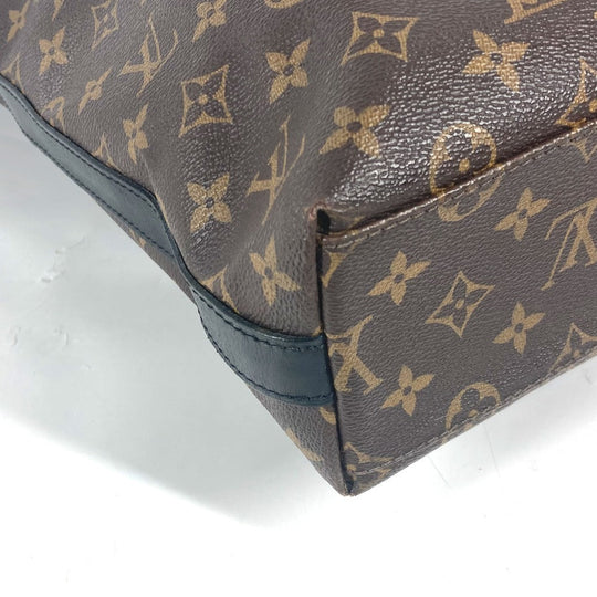 LOUIS VUITTON Tote Bag M40388 Monogram macacer canvas Brown Monogram macacer Kitan mens Used Authentic