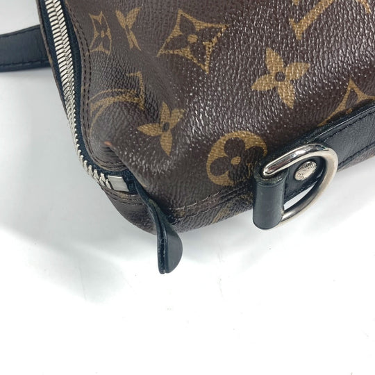 LOUIS VUITTON Tote Bag M40388 Monogram macacer canvas Brown Monogram macacer Kitan mens Used Authentic