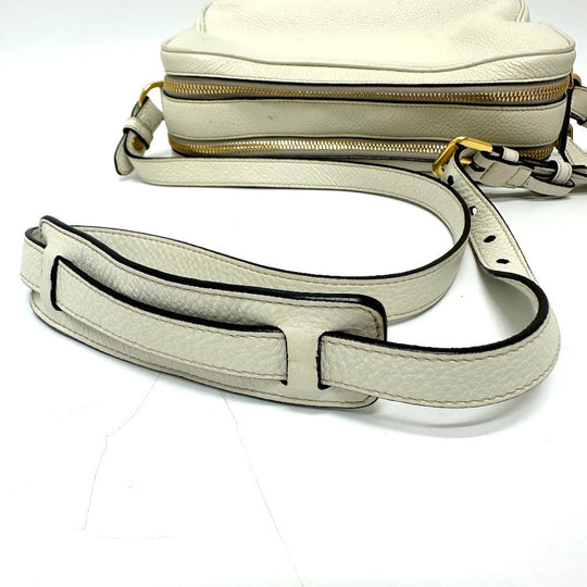 PRADA Shoulder Bag leather white logo