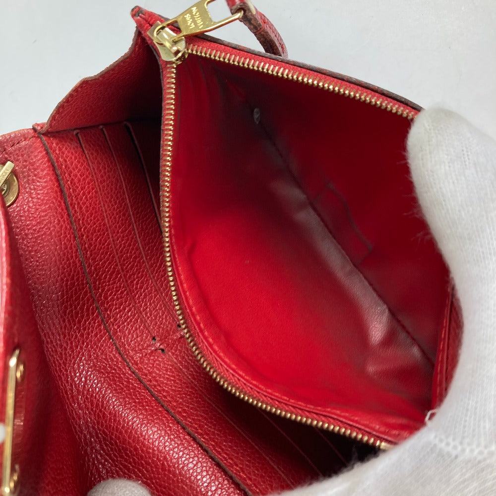 LOUIS VUITTON Long Wallet Purse M60640 Monogram Ann Platt Leather Red Monogram Ann Platt Pochette saint germain