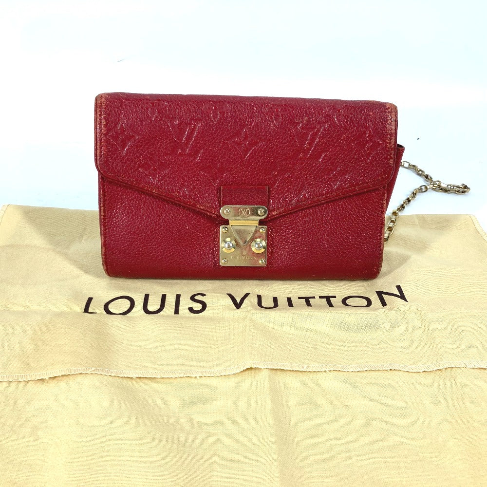 LOUIS VUITTON Long Wallet Purse M60640 Monogram Ann Platt Leather Red Monogram Ann Platt Pochette saint germain