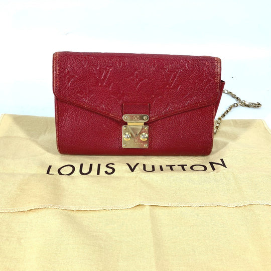 LOUIS VUITTON Long Wallet Purse M60640 Monogram Ann Platt Leather Red Monogram Ann Platt Pochette saint germain