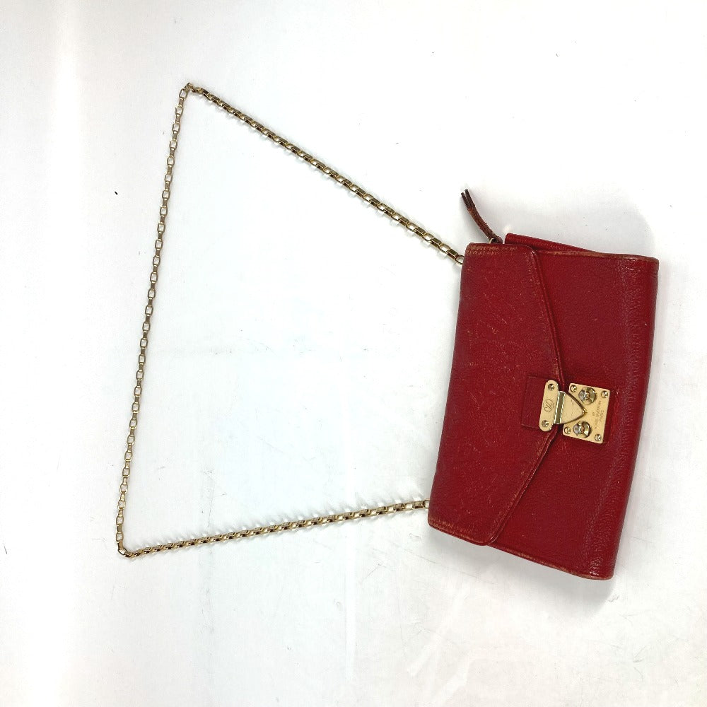 LOUIS VUITTON Long Wallet Purse M60640 Monogram Ann Platt Leather Red Monogram Ann Platt Pochette saint germain
