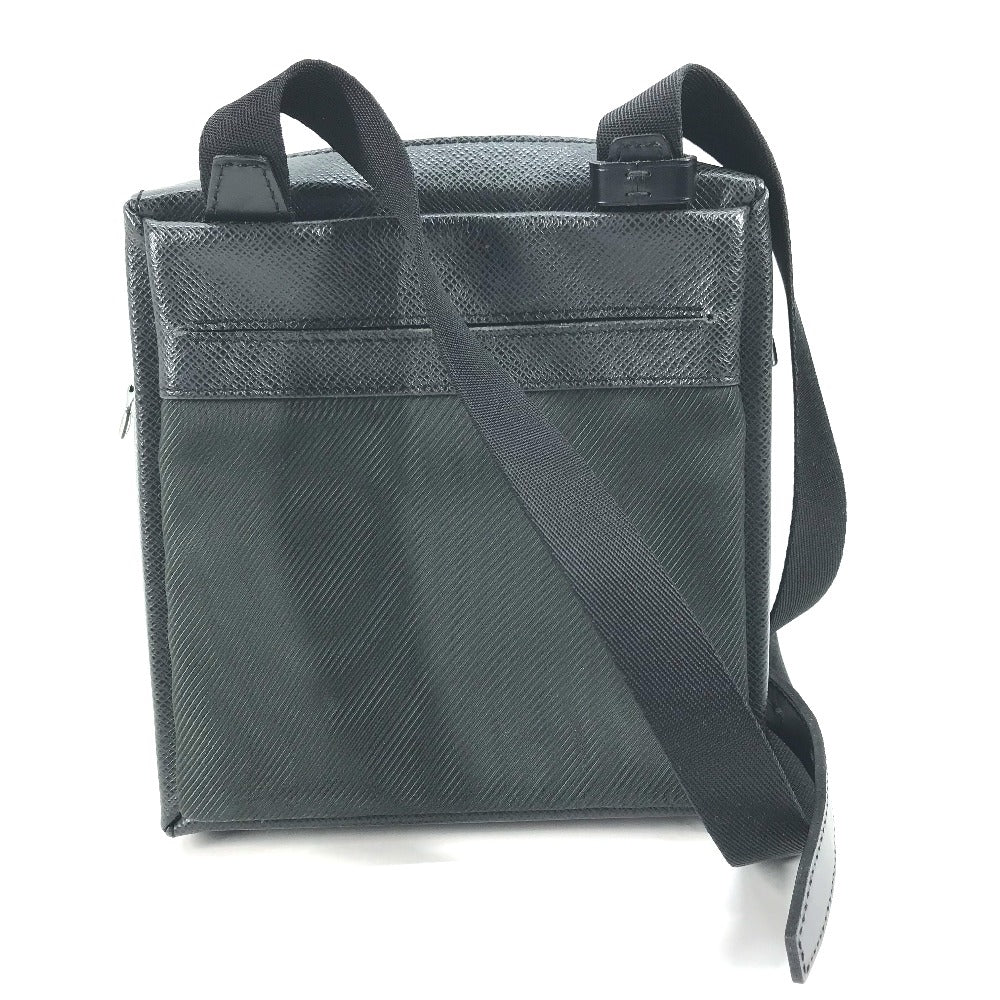 LOUIS VUITTON Shoulder Bag M30902 Taiga Leather, Nylon Canvas khaki Taiga Sayan mens Used Authentic