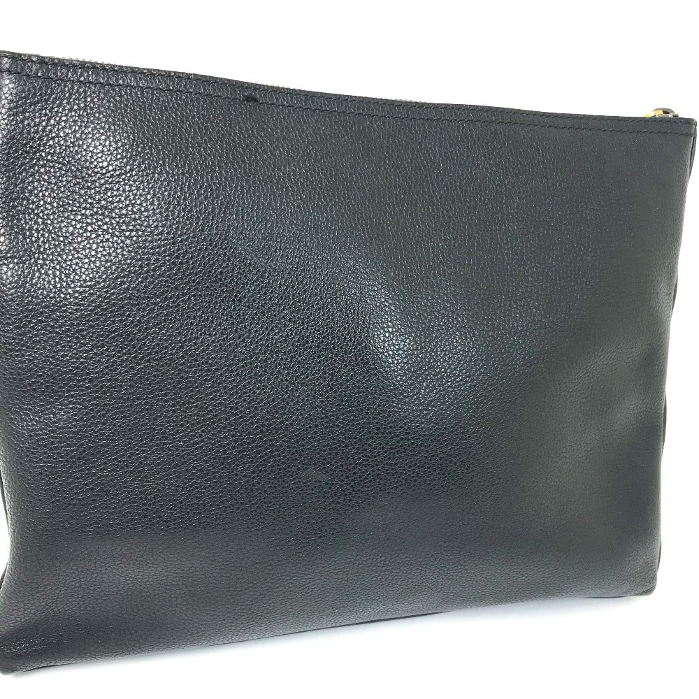 GUCCI Clutch bag 500981 leather black Bag logo mens Used Authentic