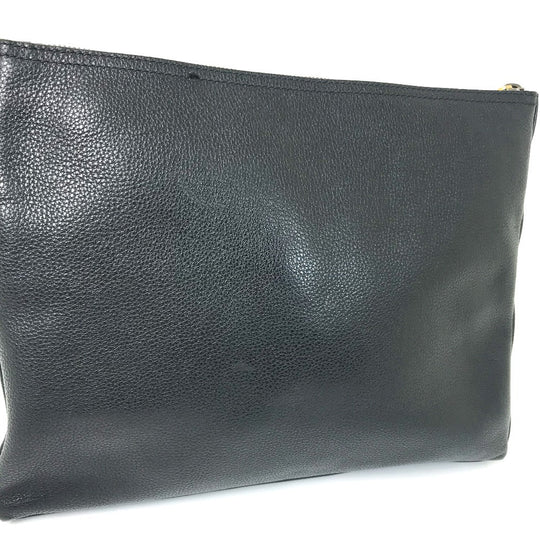 GUCCI Clutch bag 500981 leather black Bag logo mens Used Authentic