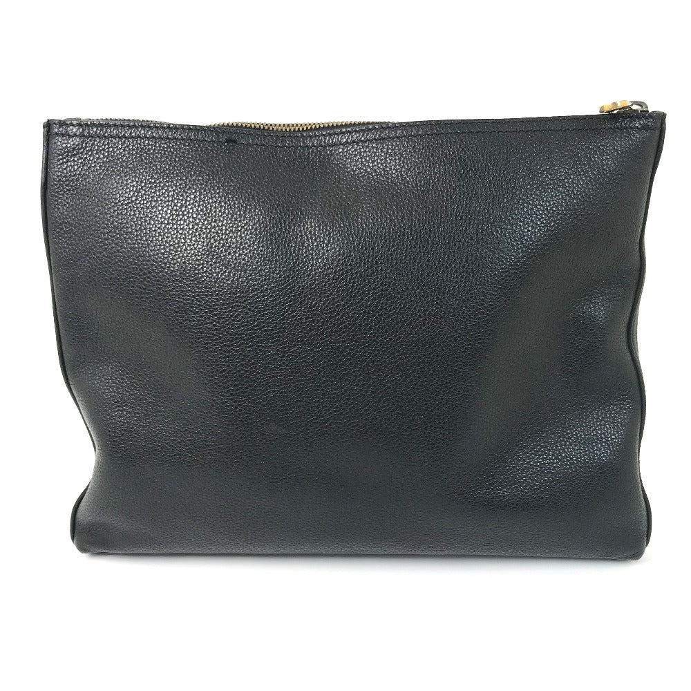 GUCCI Clutch bag 500981 leather black Bag logo mens Used Authentic