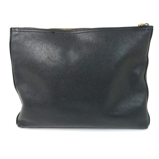 GUCCI Clutch bag 500981 leather black Bag logo mens Used Authentic