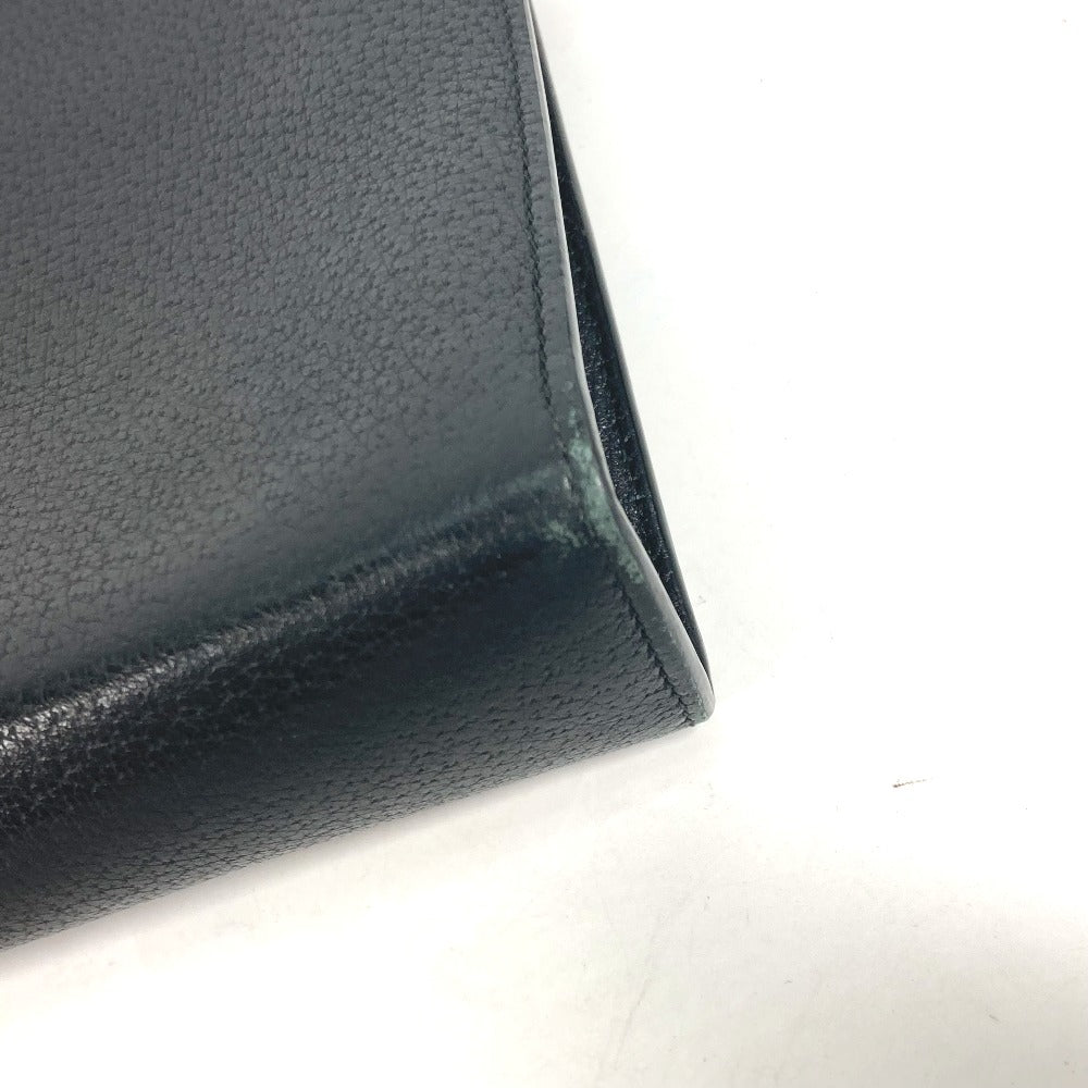GUCCI Clutch bag 475316 leather black pouch bag web stripe logo mens Used Authentic