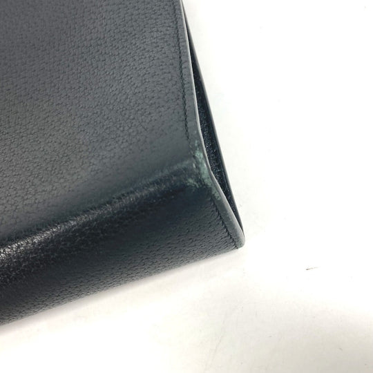 GUCCI Clutch bag 475316 leather black pouch bag web stripe logo mens Used Authentic