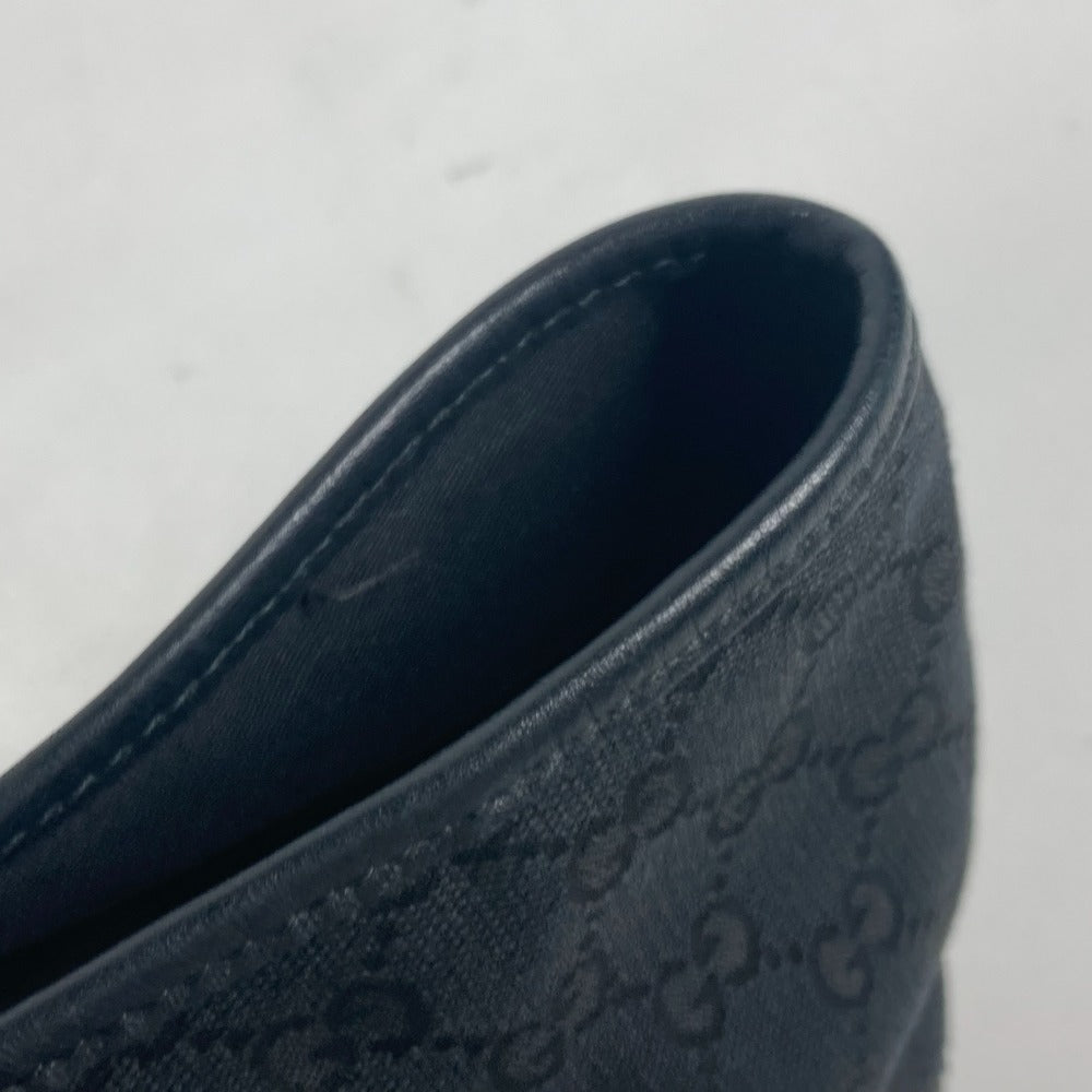 GUCCI Shoulder Bag 169946 GG canvas / leather black GG New Brit Tote Bag Women Used Authentic