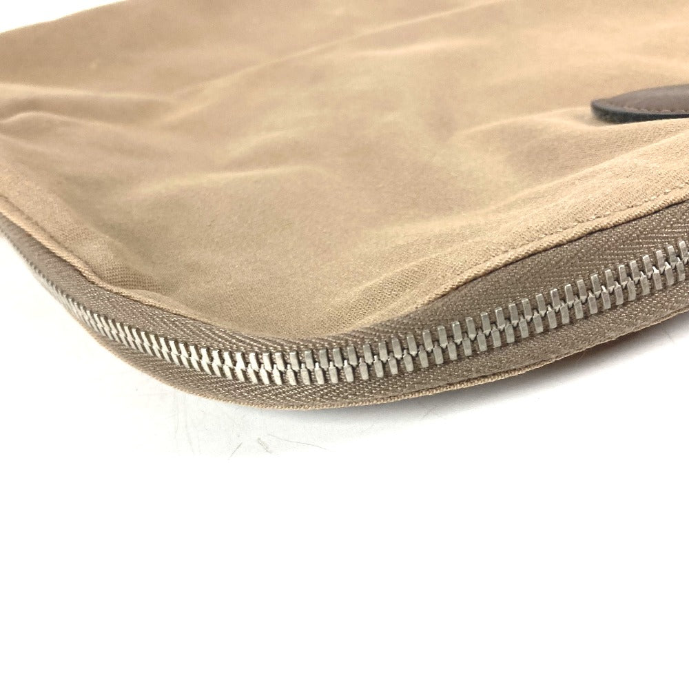 HERMES Handbag Leather / canvas beige Edit 42 mens Used Authentic