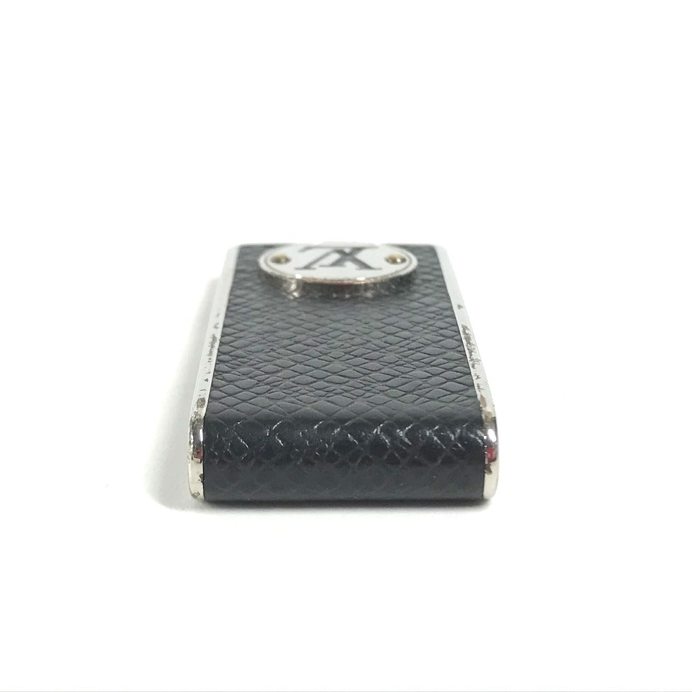 LOUIS VUITTON Money clip M00271 metal black Taiga logo