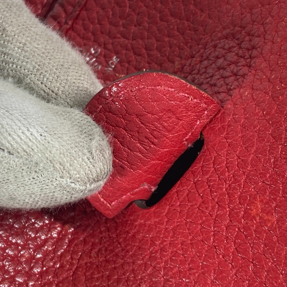 HERMES Shoulder Bag Taurillon Clemence Red Evelyn 1 PM