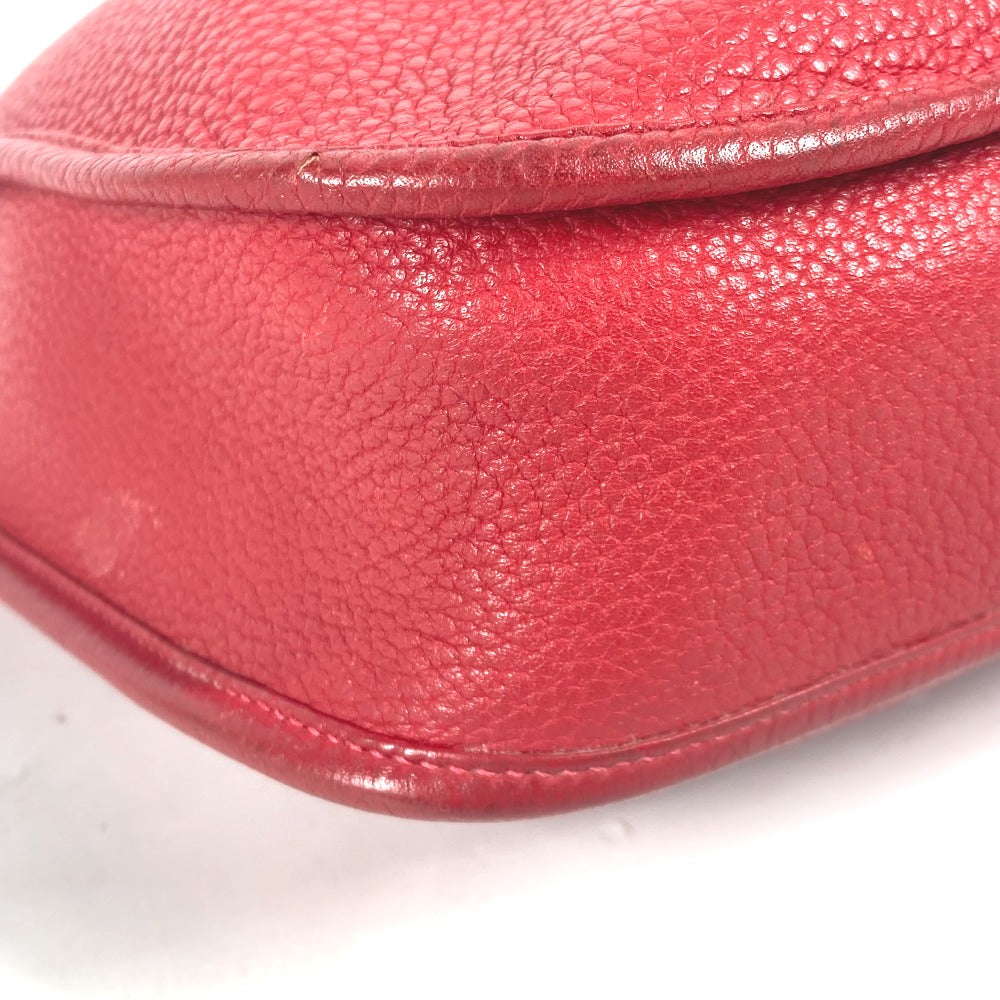 HERMES Shoulder Bag Taurillon Clemence Red Evelyn 1 PM