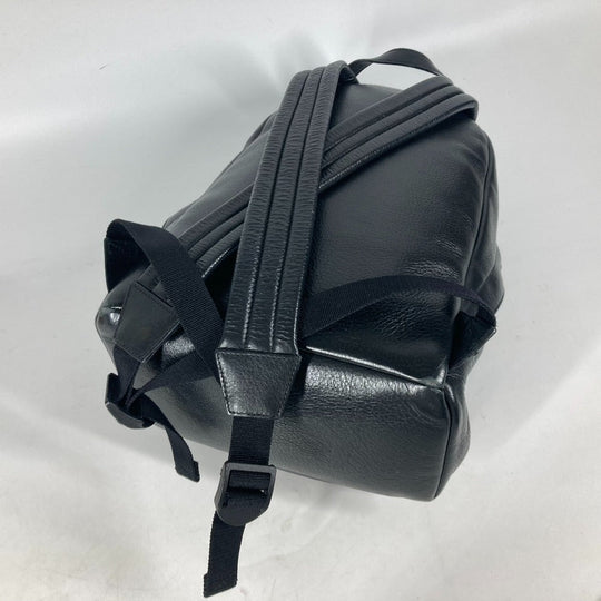 BALENCIAGA Backpack 552379 leather black Everyday logo mens Used Authentic