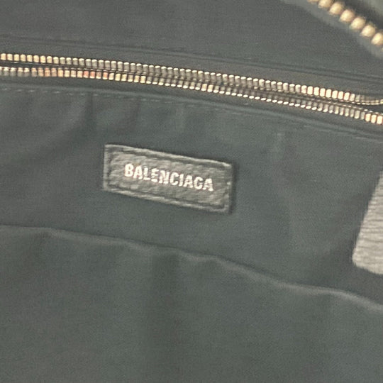 BALENCIAGA Backpack 552379 leather black Everyday logo mens Used Authentic