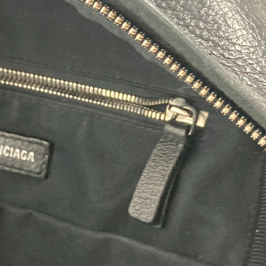 BALENCIAGA Backpack 552379 leather black Everyday logo mens Used Authentic