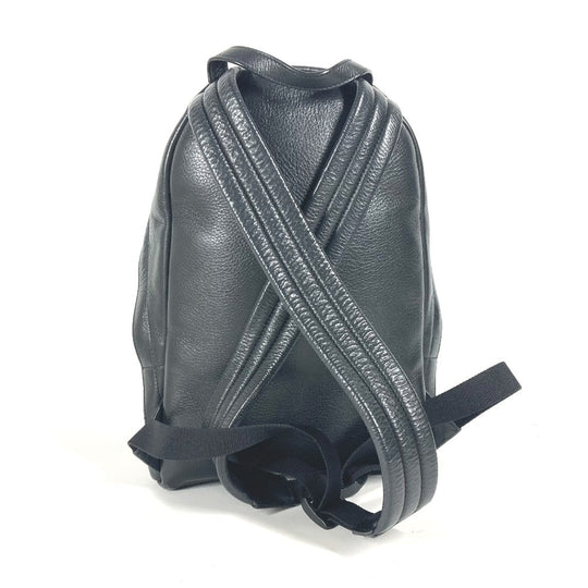 BALENCIAGA Backpack 552379 leather black Everyday logo mens Used Authentic