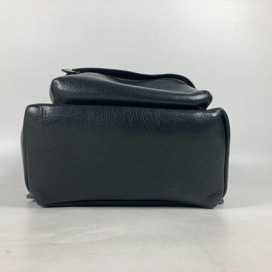 BALENCIAGA Backpack 552379 leather black Everyday logo mens Used Authentic