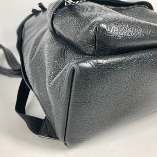 BALENCIAGA Backpack 552379 leather black Everyday logo mens Used Authentic
