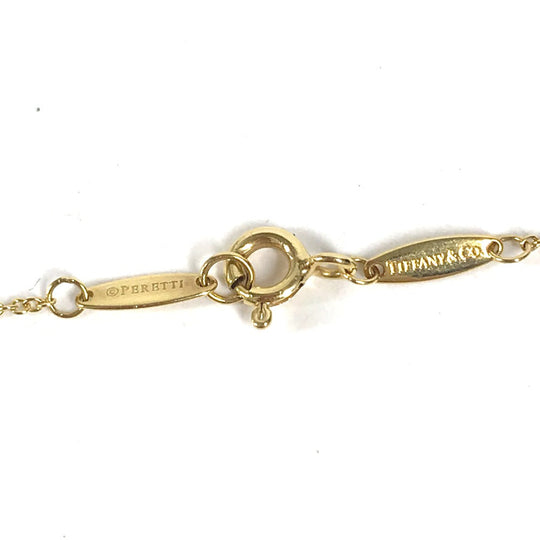 TIFFANY&Co. Necklace Au750 gold 1P By the Yard Single Diamond Women Used Authentic