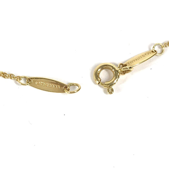 TIFFANY&Co. Necklace Au750 gold 1P By the Yard Single Diamond Women Used Authentic
