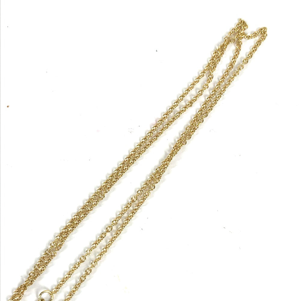 TIFFANY&Co. Necklace Au750 gold 1P By the Yard Single Diamond Women Used Authentic