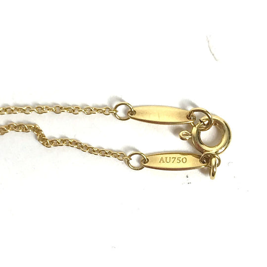 TIFFANY&Co. Necklace Au750 gold 1P By the Yard Single Diamond Women Used Authentic