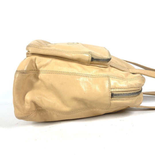 CHANEL Tote Bag leather beige logo CC COCO Mark Women Used Authentic
