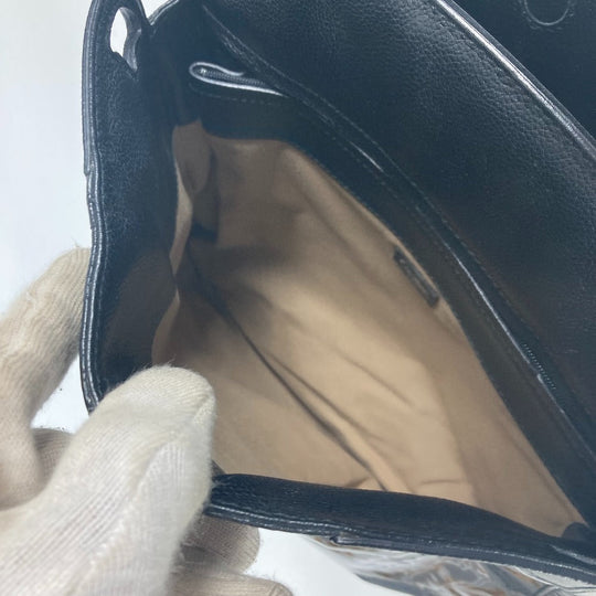 CARTIER Shoulder Bag Patent leather, leather black Marcello Women Used Authentic