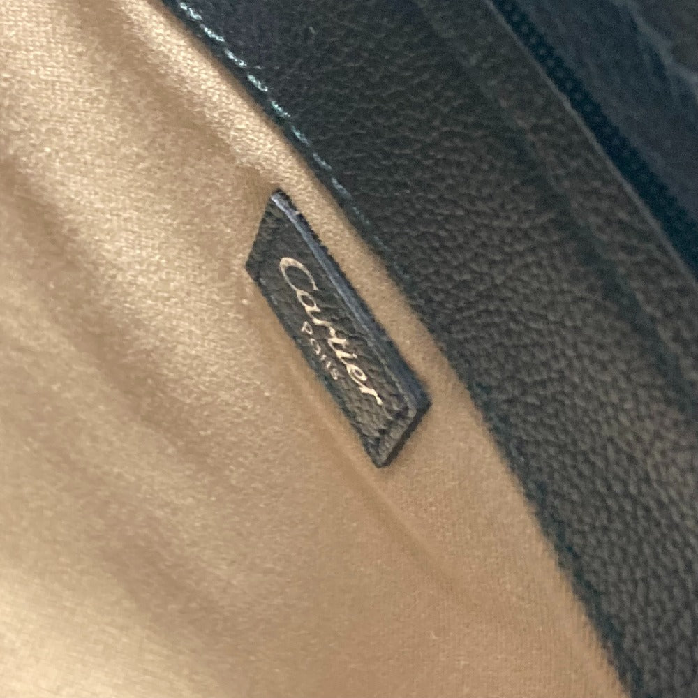 CARTIER Shoulder Bag Patent leather, leather black Marcello Women Used Authentic