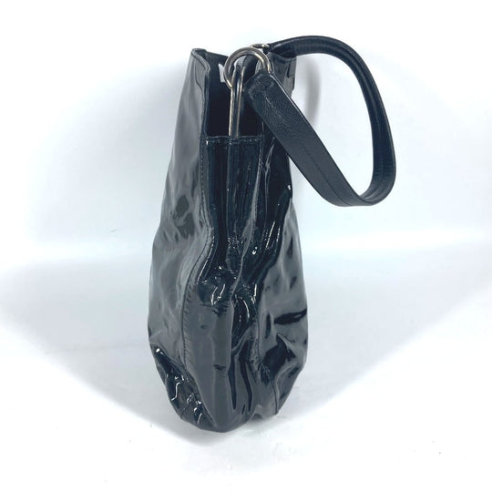 CARTIER Shoulder Bag Patent leather, leather black Marcello Women Used Authentic