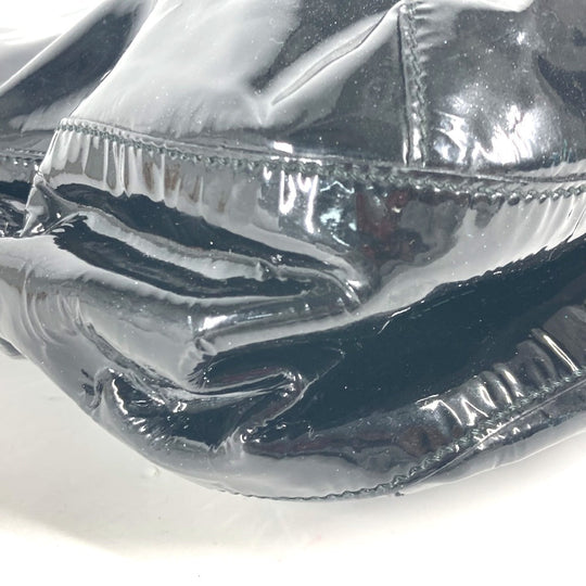 CARTIER Shoulder Bag Patent leather, leather black Marcello Women Used Authentic