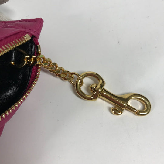 SAINT LAURENT PARIS Coin case leather pink Quilting Triangle