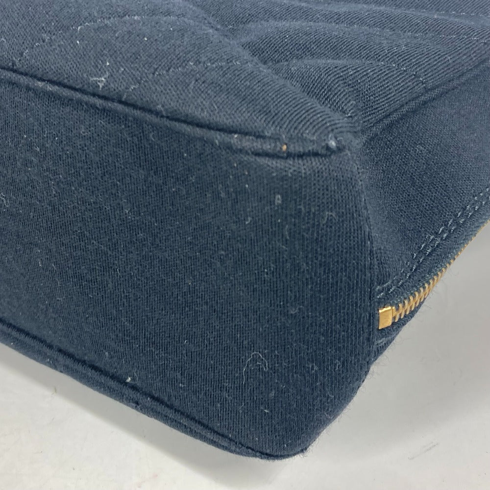 CHANEL Shoulder Bag Jersey black bag shawl CC COCO Mark Quilting Matelasse Women Used Authentic