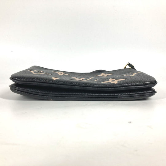LOUIS VUITTON Shoulder Bag M80787 Monogram Ann Platt Leather black Monogram Ann Platt Pochette double zip Women Used Authentic